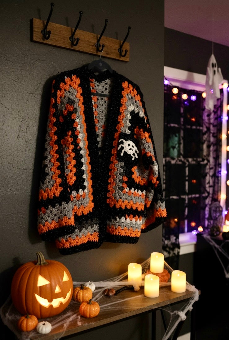 Halloween Spider Cardigan