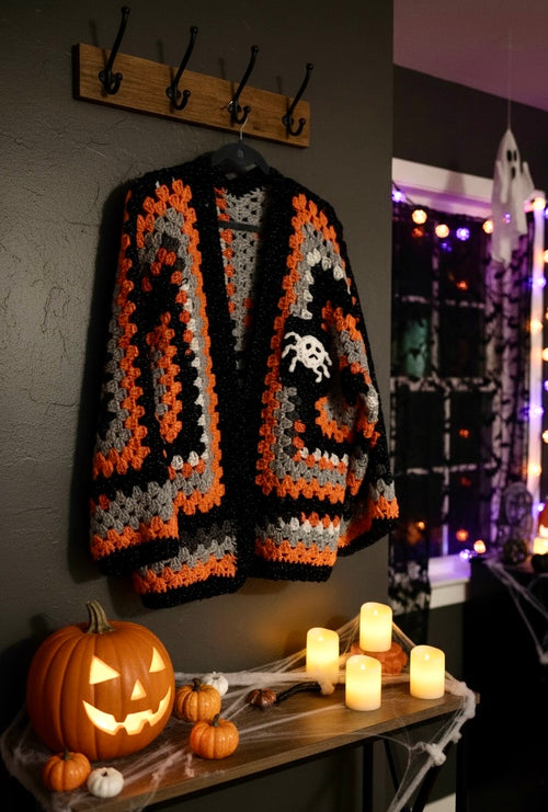 Halloween Spider Cardigan