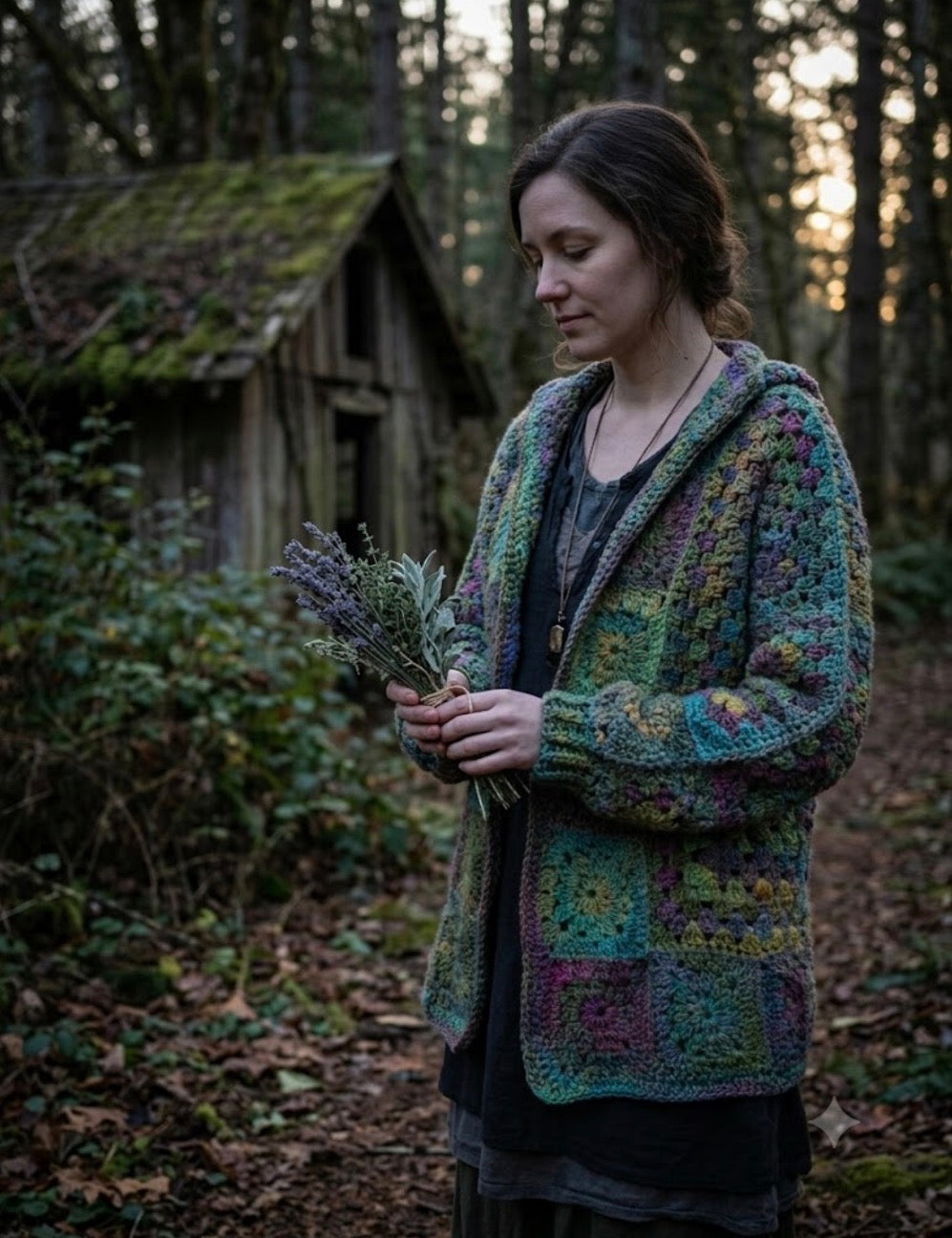 Half Granny Half Hexi Cardigan