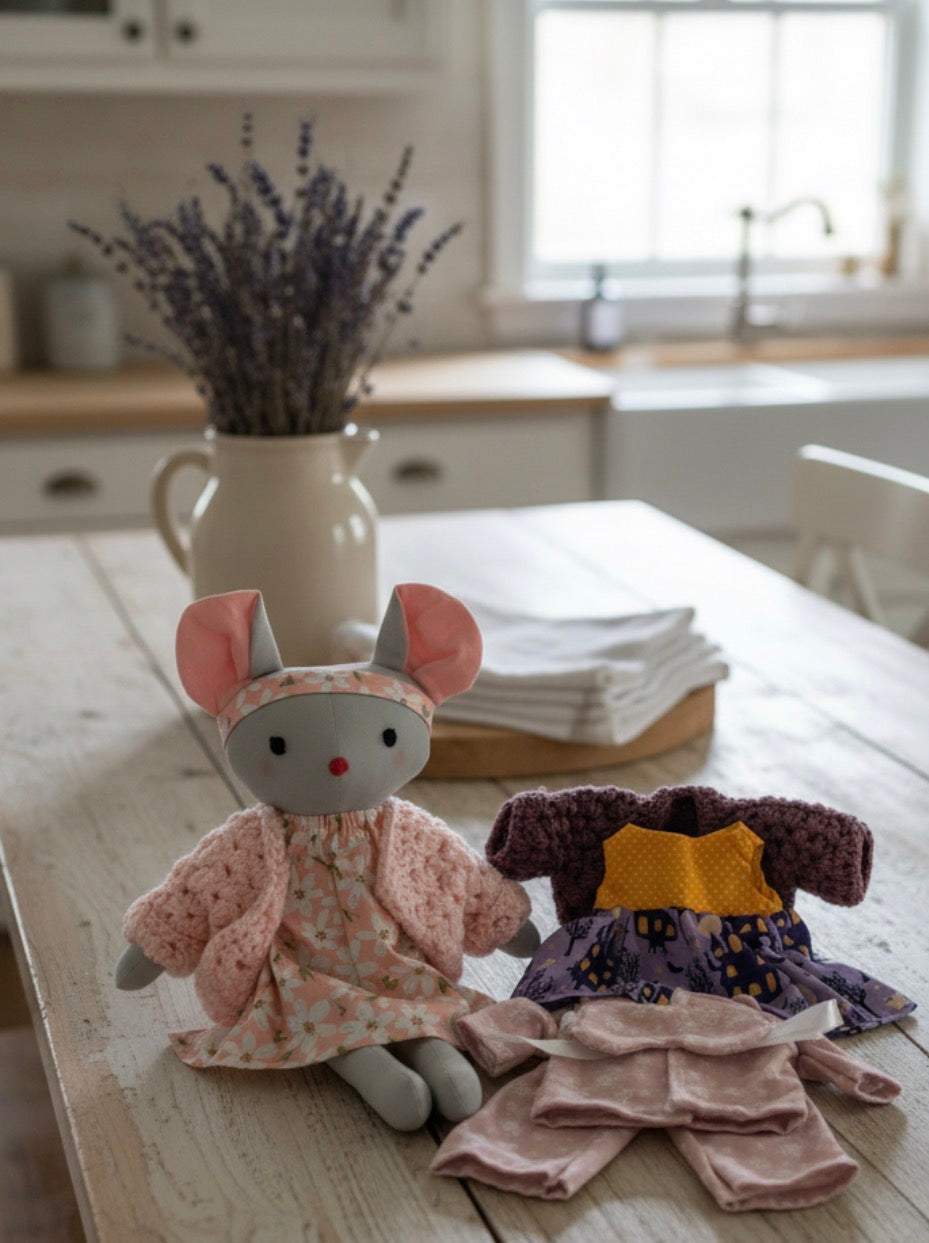 Hand Sewn Mouse Doll